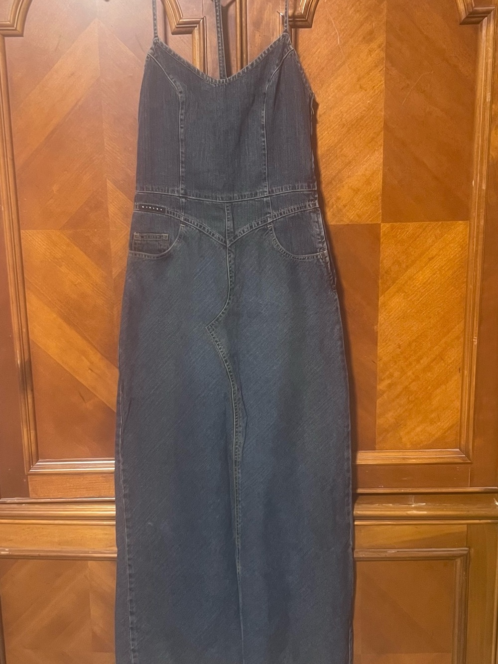 Sisley Dark Denim Backless Maxi Dress (BIN 2-56)